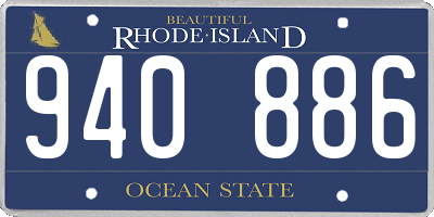RI license plate 940886