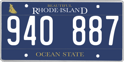 RI license plate 940887