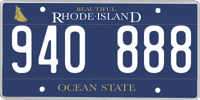 RI license plate 940888