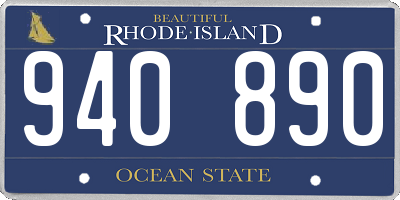 RI license plate 940890