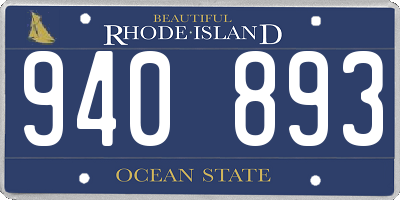 RI license plate 940893