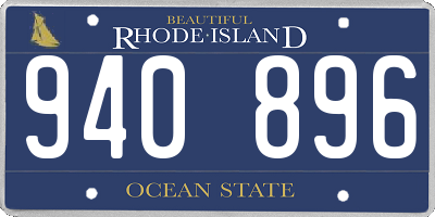 RI license plate 940896