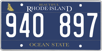 RI license plate 940897