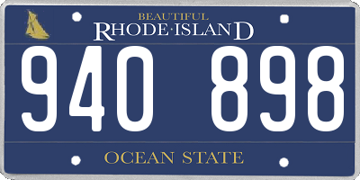 RI license plate 940898