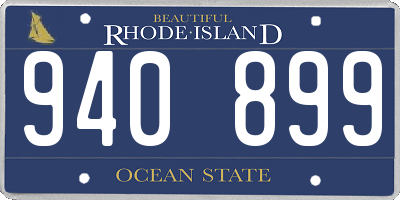 RI license plate 940899