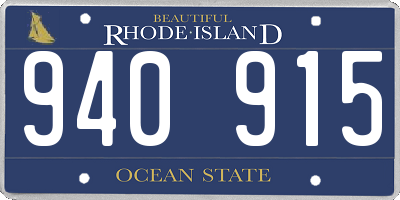 RI license plate 940915