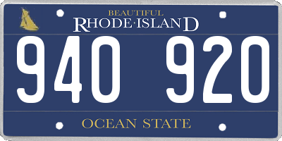 RI license plate 940920