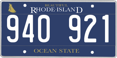 RI license plate 940921