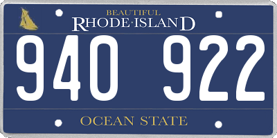 RI license plate 940922