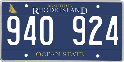RI license plate 940924