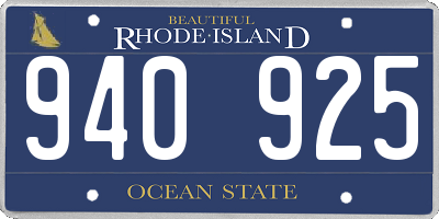 RI license plate 940925