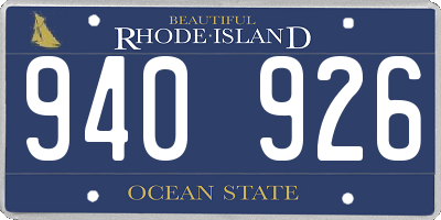 RI license plate 940926