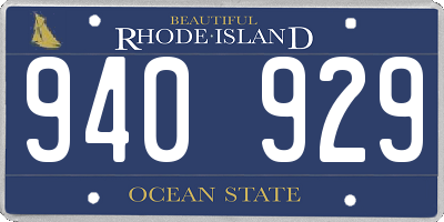 RI license plate 940929