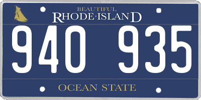 RI license plate 940935