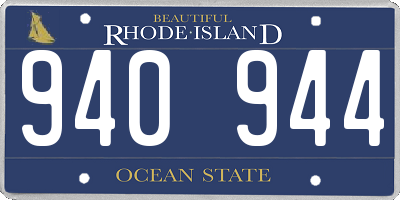 RI license plate 940944