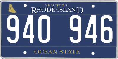 RI license plate 940946