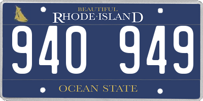 RI license plate 940949