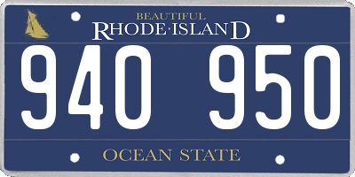 RI license plate 940950