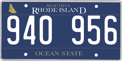 RI license plate 940956