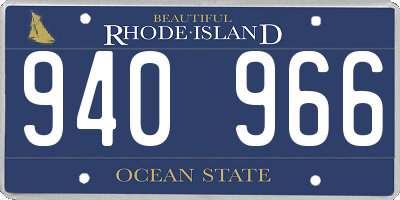 RI license plate 940966