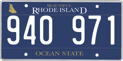 RI license plate 940971