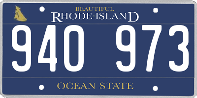 RI license plate 940973