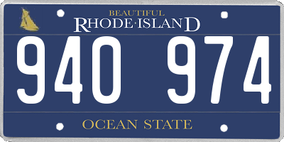RI license plate 940974