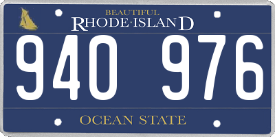 RI license plate 940976