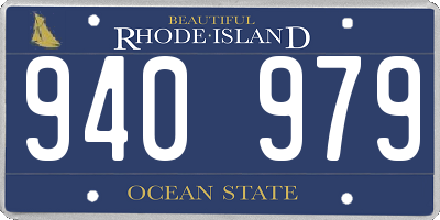 RI license plate 940979