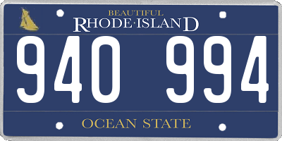 RI license plate 940994