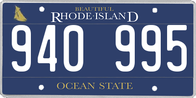 RI license plate 940995