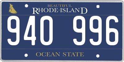 RI license plate 940996