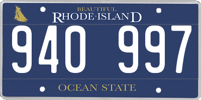 RI license plate 940997