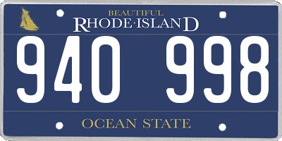 RI license plate 940998