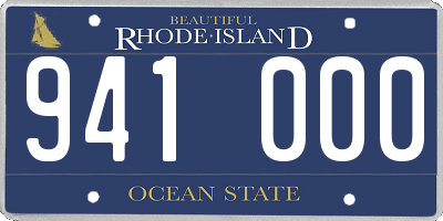 RI license plate 941000