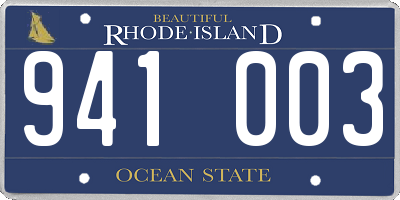 RI license plate 941003