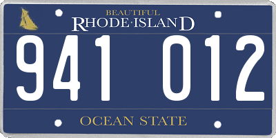 RI license plate 941012