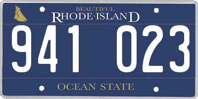 RI license plate 941023