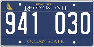 RI license plate 941030