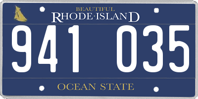 RI license plate 941035