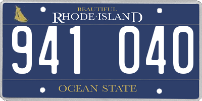RI license plate 941040