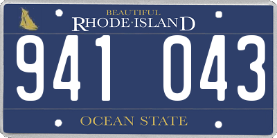 RI license plate 941043