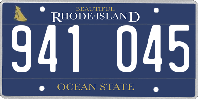 RI license plate 941045
