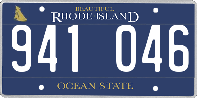 RI license plate 941046