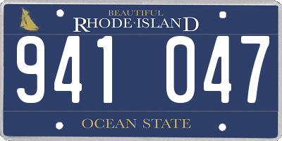 RI license plate 941047
