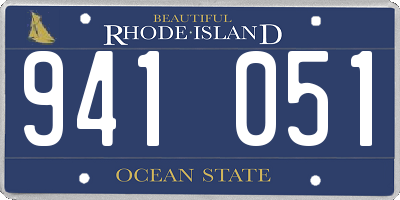 RI license plate 941051