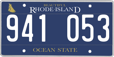 RI license plate 941053