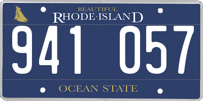 RI license plate 941057