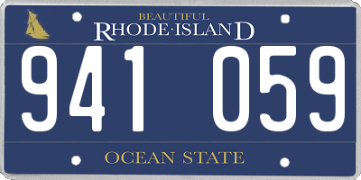 RI license plate 941059