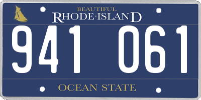 RI license plate 941061